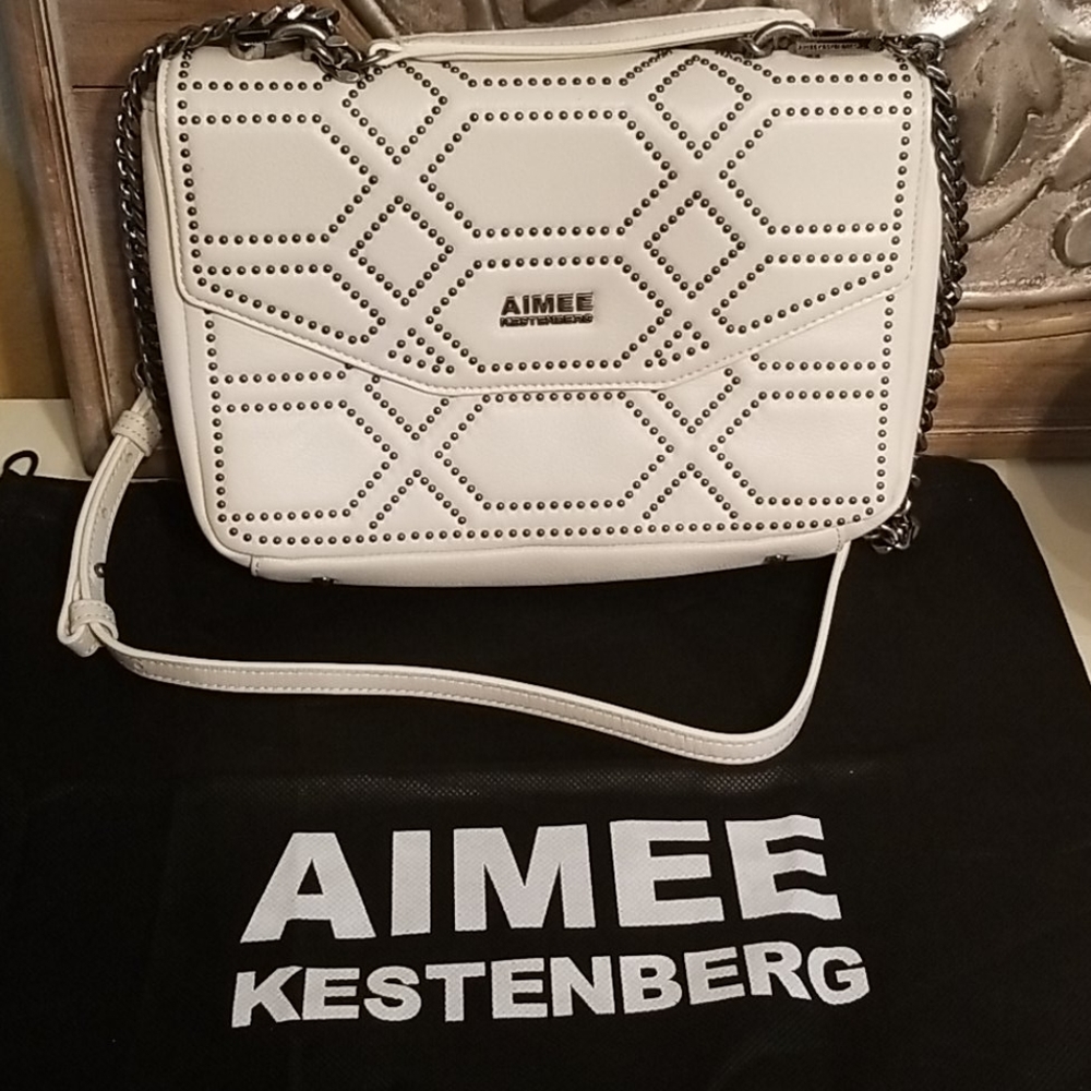 Aimee Kestenberg White Studded Shoulder Bag - Picture 8 of 16